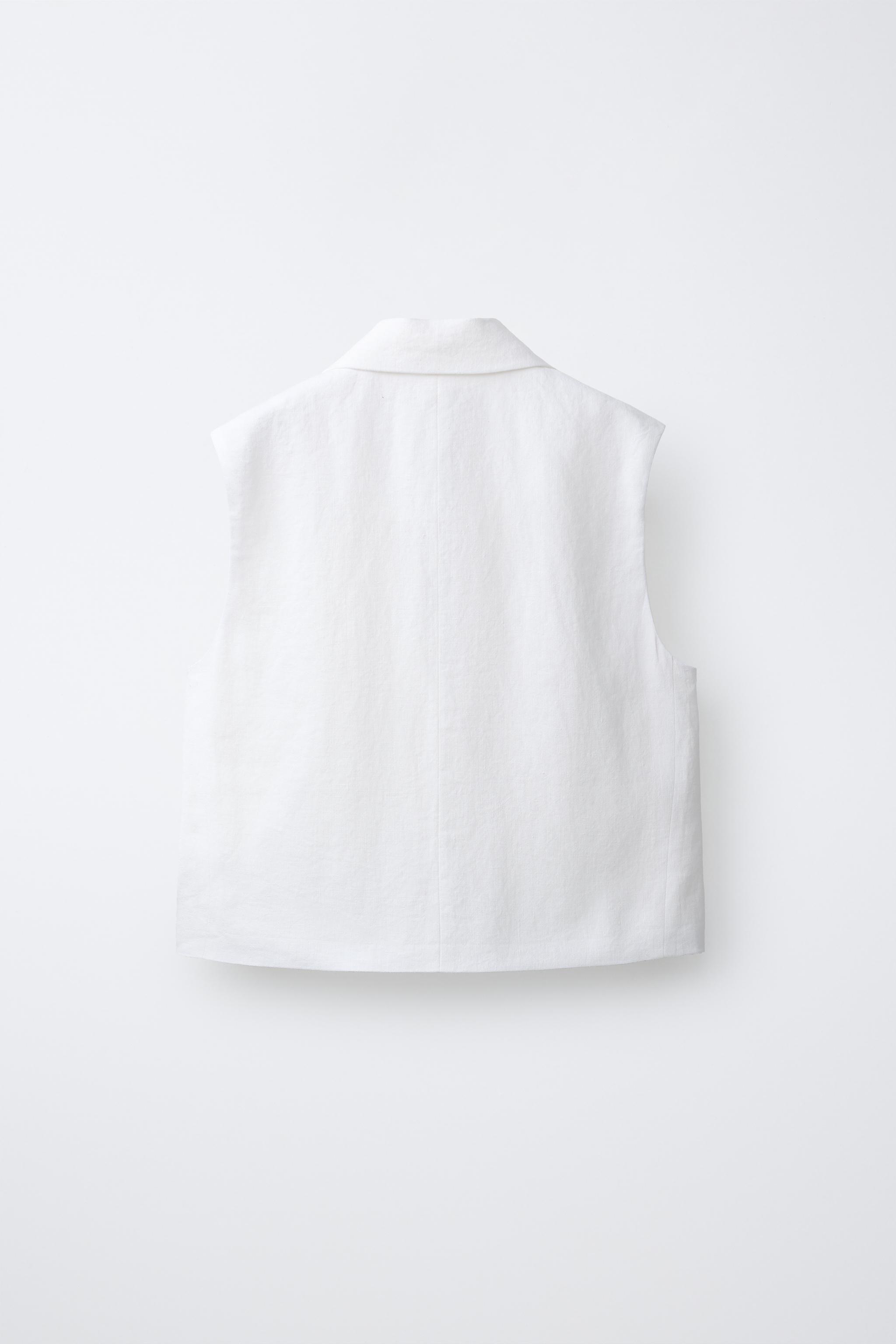 100% LINEN EMBROIDERED FLOWER VEST